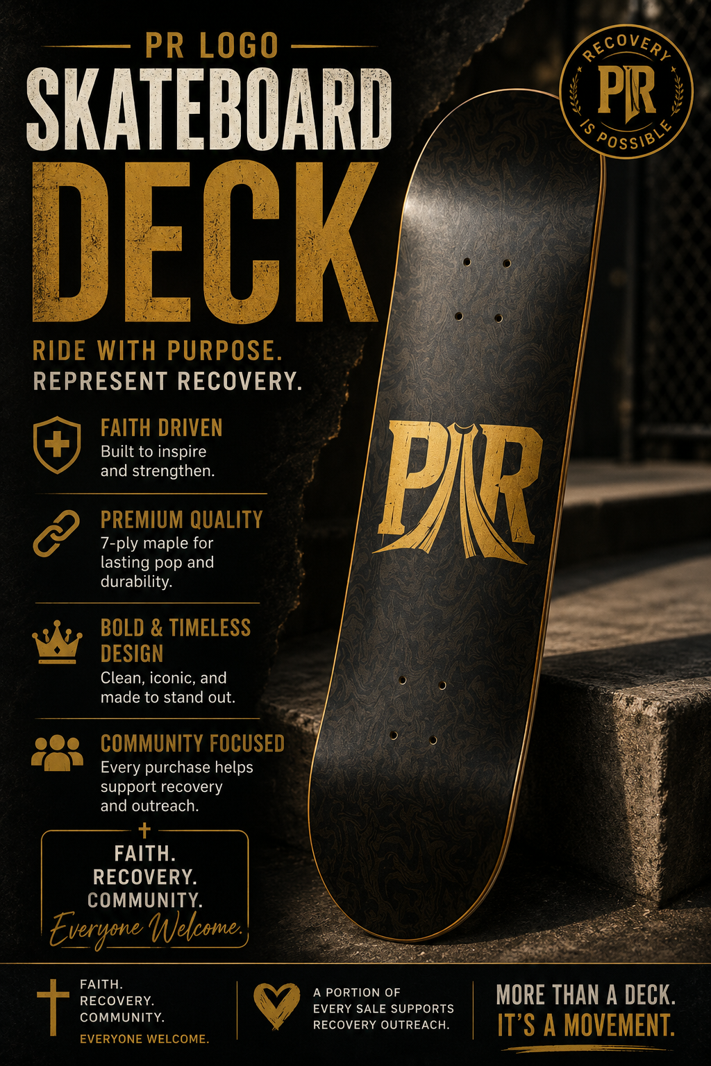 PR LOGO — Skateboard Deck